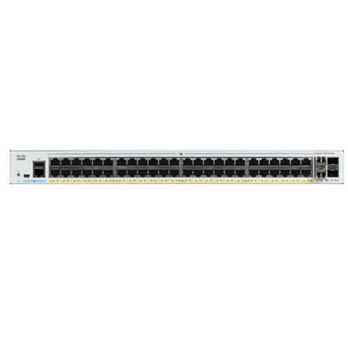 C1000-48P-4G-L | Switch Cisco 1000 48 port 10/100/1000 PoE+ 370W, 4 port 1G SFP uplink, LAN Lite